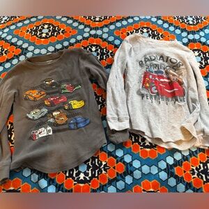 Disney Cars Lightening McQueen, Mator Boys Cotton waffle Long Sleeve Tee’s